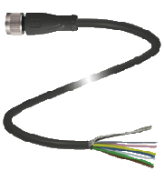 Cable socket, shielded V19-G-BK2M-PVC-U/ABG