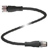 Connection cable V19-G-BK0,6M-PUR-U-V1-G-SRDET