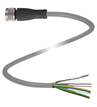 Cable socket, shielded V19-G-5M-PUR-ABG