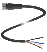 Female connector V1-G-BK2M-PVC-U