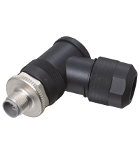 Field-attachable male connector V15SL-W-BK