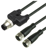 Y connection cable V1-G-BK1M-PUR-A-T-V1-G