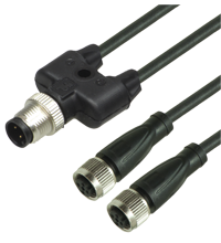 Y connection cable V1-G-BK1M-PUR-A-T-V1-G