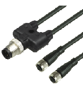 Y connection cable V3-GM-BK2M-PUR-U-T-V1-G
