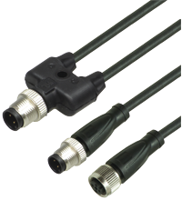 Y connection cable V15/V15S-G-BK1M-PUR-U-TEE-V15 - фото 1 - id-p95199800