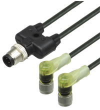 Y connection cable V1-W-E2-BK0,3M-PUR-A-T-V1-G - фото 1 - id-p95199802