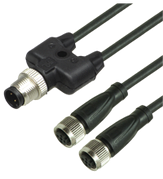 Y connection cable V1-G-BK1M-PUR-U-T-V1-G