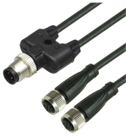 Y connection cable V1-G-BK1,5M-PUR-A-T-V1-G