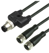 Y connection cable V1-G-BK1,5M-PUR-A-T-V1-G