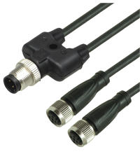 Y connection cable V1-G-BK0,3M-PUR-A-T-V1-G