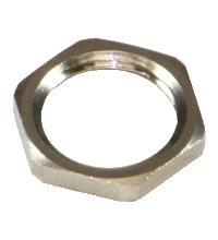 Nut LOCKNUT M20 NICKEL BRASS