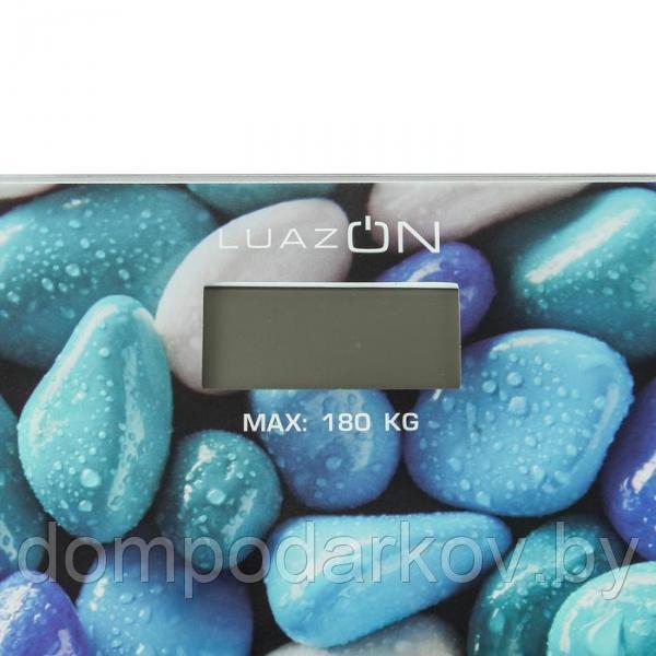 Весы напольные LuazON LVE-007, электронные, до 180 кг, "камни" - фото 2 - id-p95200443