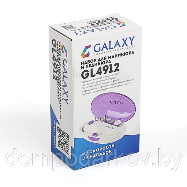 Маникюрный набор Galaxy GL 4912, 5 насадок, 2 скорости, бело-фиолетовый - фото 7 - id-p95200471