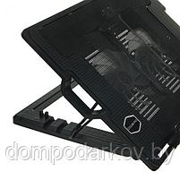 Подставка для охлаждения ноутбука с LED подсветкой, 2 кулера, провод 40 см, черная, фото 2
