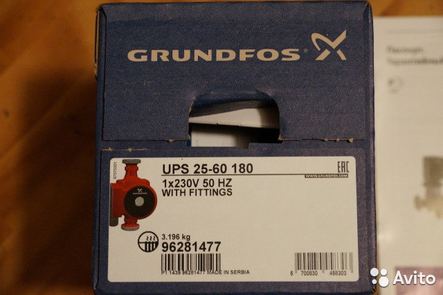 Циркуляционный насос Grundfos UPS 25-70 180, 220 В, фото 2