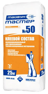 Клей для минеральных плит Тайфун Мастер 50, 25 кг