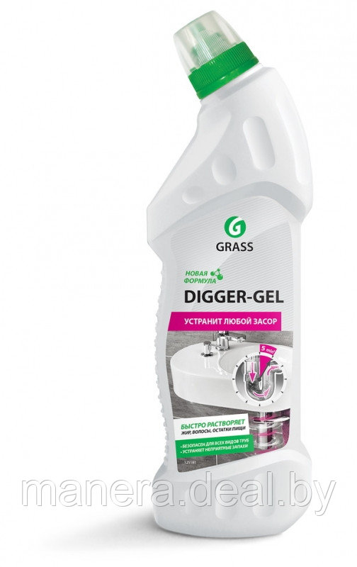 Средство для удаления засоров в трубах DIGGER-Gel, 750мл - фото 1 - id-p95252665