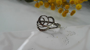  Кольцо в серебре  роза