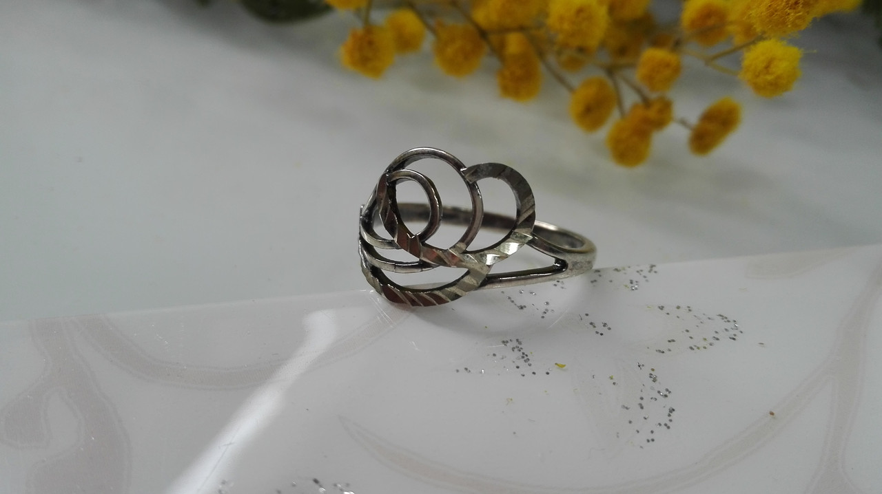 Кольцо в серебре роза - фото 1 - id-p95307563