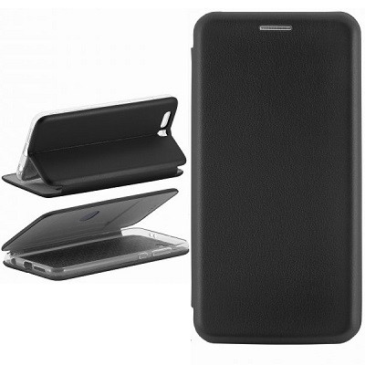 Чехол-книга на основе из силикона Book Case New 3D черный для Huawei Honor 8C - фото 3 - id-p95260453