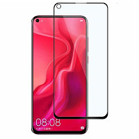 Противоударное защитное стекло с полным клеем Full Glue Screen Cover 0.3mm черное для Huawei Nova 4