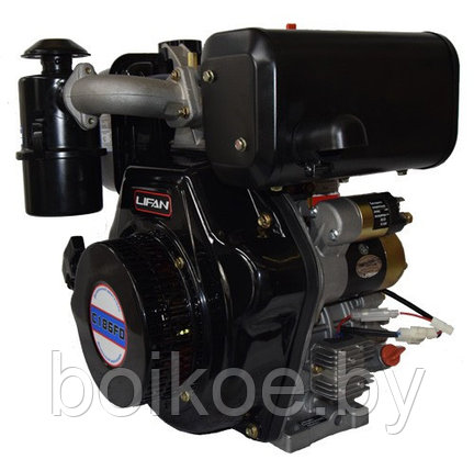 Двигатель Lifan C186F-D (10 л.с., шпонка 25 мм, электростартер), фото 2