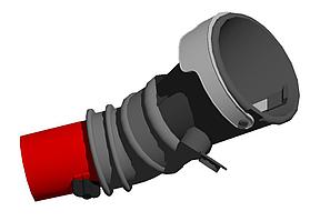 Резиновая насадка на выхлопную трубу а/м, для шланга 100 мм