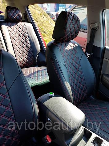 Чехлы для Volkswagen Golf 4 (97-03) РОМБИК (Экокожа), фото 2