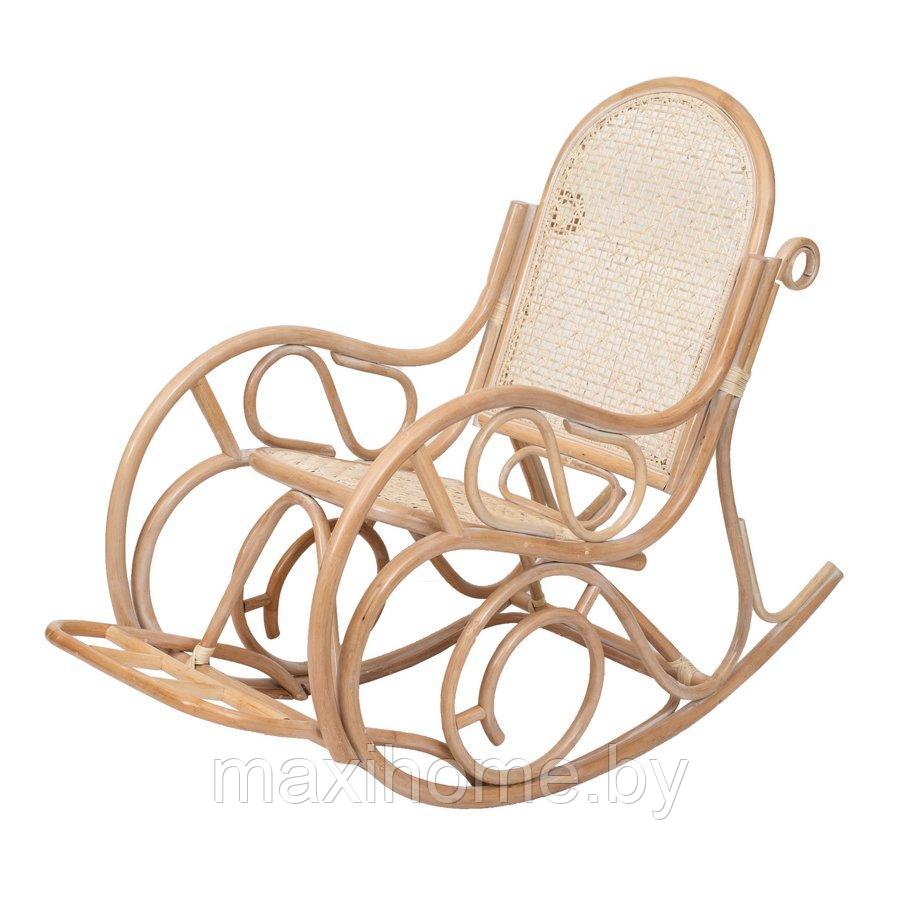 Кресло-качалка из ротанга 05/10B с подножкой - фото 3 - id-p95352906