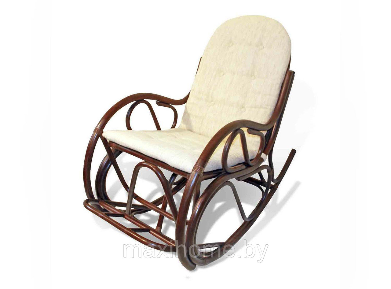 Кресло-качалка из ротанга VIENNA 05/04 с подушкой Шоколад