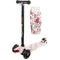 ДЕТСКИЙ САМОКАТ SCOOTER MAXI  PRINT РОЗОВЫЕ ЦВЕТЫ MG03B-04