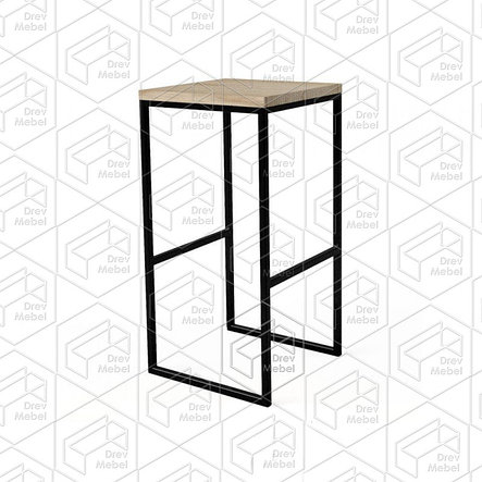 Каркас барного табурета из металла Лофт Loft. Мебельный каркас №19, фото 2