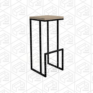 Каркас барного табурета из металла Лофт Loft. Мебельный каркас №14, фото 2