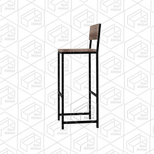 Каркас барного табурета из металла Лофт Loft. Мебельный каркас №4, фото 2