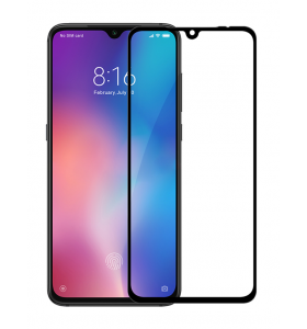 Защитное стекло Full-Screen для Xiaomi Mi9 черный (5D-9D с полной проклейкой) - фото 2 - id-p95367371