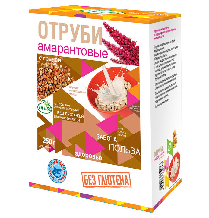 Отруби амарантовые c гречей Di&Di 250 гр