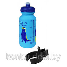 Велобутылка FORCE, ZOO с держателем 0,3л, детский принт, синяя