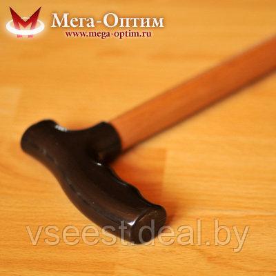 Трость деревянная с пластмассовой ручкой - фото 3 - id-p95369061