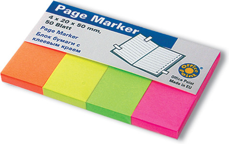 Стикеры-закладки 50*20 мм бумажные Оffice point - фото 1 - id-p95395641