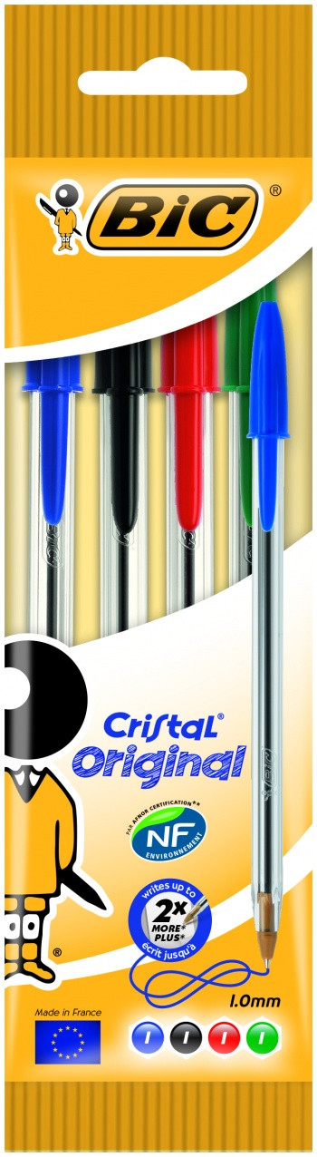 Набор ручек шариковых BIC (Франция) Cristal, 4 цвета арт. 8308621 - фото 1 - id-p95396409
