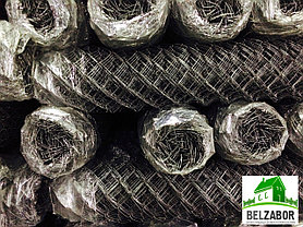 Сетка рабица оцинкованная 2*10 м. Яч 50*50 Проволока 1.8 мм, фото 2