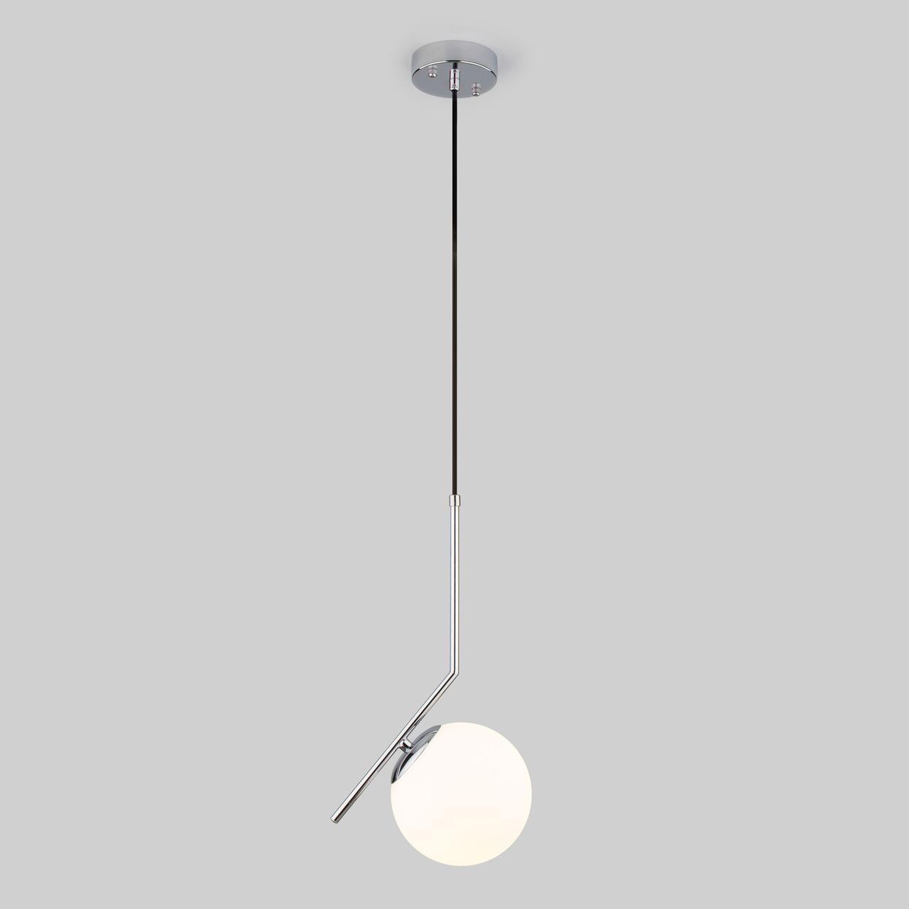 Подвесной светильник со стеклянным плафоном 50152/1 хром Frost Eurosvet