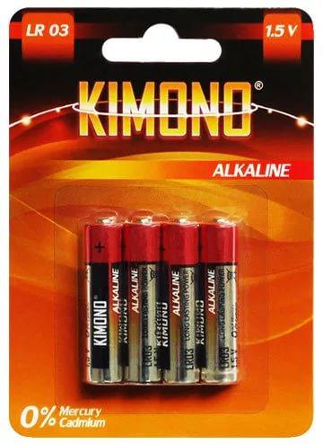 Батарейка Kimono Alkaline ААА 4шт/уп - фото 1 - id-p95396701