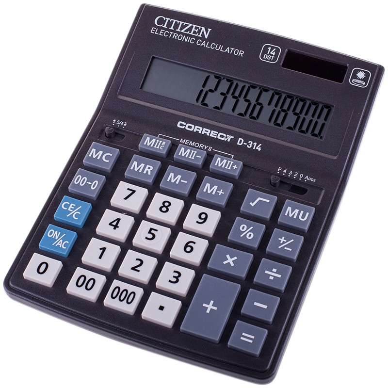 Калькулятор 14-ти разрядный Citizen Correct D-314