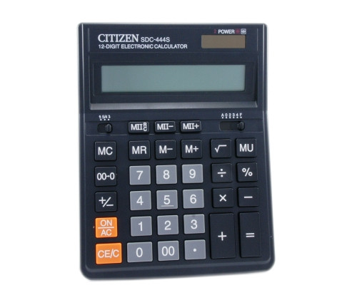 Калькулятор 12-ти разрядный Citizen SDC-444 S - фото 1 - id-p95396747