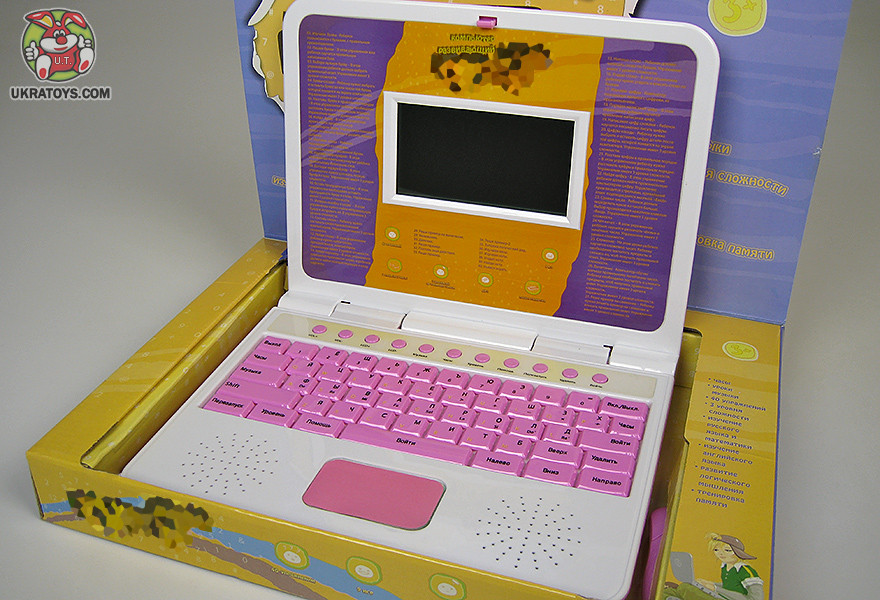Детский обучающий компьютер розовый 120 функций, наушники +диск - фото 3 - id-p58748858