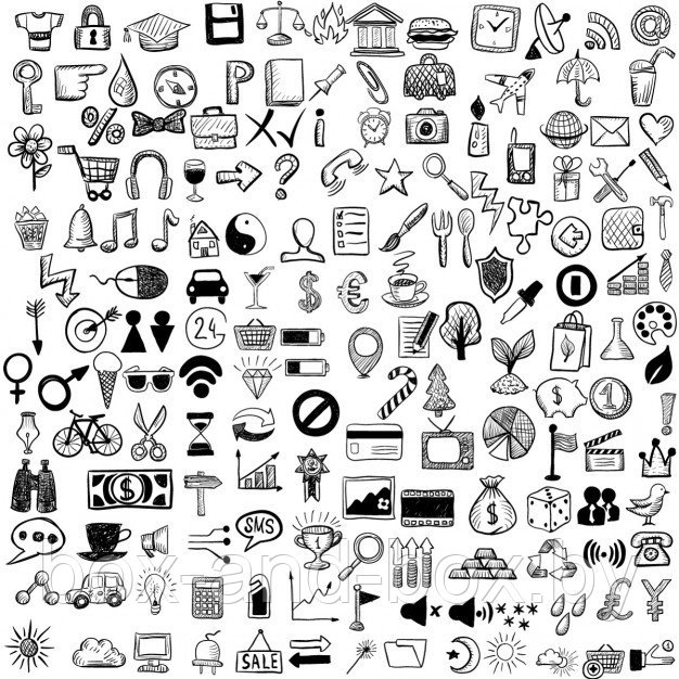 Коробка "Черно-белые значки" размер 25*12*5см