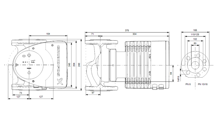 Циркуляционный насос Grundfos MAGNA1 50-60 F, 220 В, фото 2