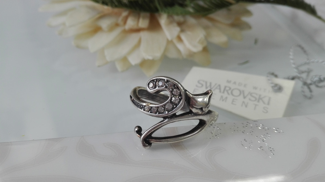 Кольцо в серебре, с кристаллами Swarovski - фото 2 - id-p95461155