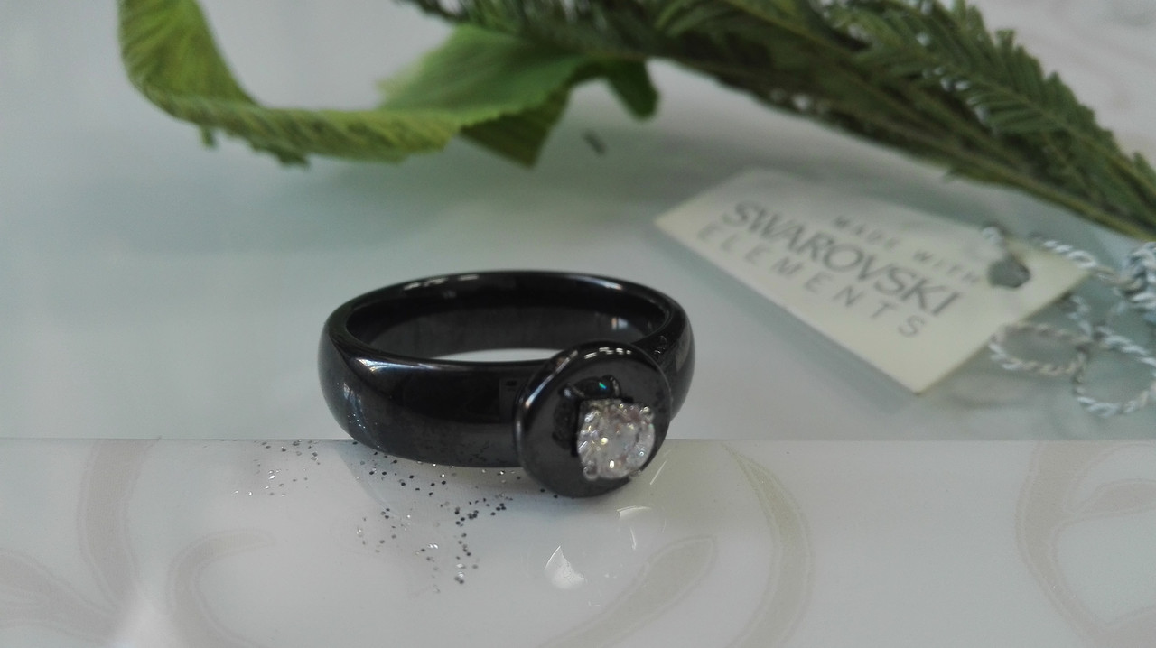 Кольцо Керамика с кристаллом Swarovski - фото 1 - id-p95461359